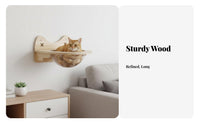 Space-Saving vertical surfaceMounted Cat Climbing System Sturdy long-lasting vertical surfaceMounted Cat platform abrasionabrasionable Surface Pet Furniture Promotes Exercise for Apartment Dwellers, Indoors, Indoor, Living Room, Bedroom