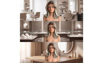 Mannequin Head with Shoulders Makeup Female Mannequin Head Sturdy for Hairdressers, Salons, Stores