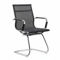 Cantilever Mesh Chair Sled Base Conference Seating Ergonomic Design Support for Students