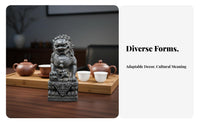 2 Pieces Chinese Protector Lion Figurine Symbol of Prosperity and Protection Chinese Protector Lion Foo Dog Statue Pair Handmade