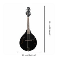 Includes Accessories Mandolin Starter Kit Easy to Play 8 String Mandolin Portable Plucked Instrument Rich Warm Tone for Beginners, Practice, Lessons