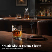 6 Pieces Bar Glass Elegant Design Glacier Pattern Glass Irregular Pattern Water Cup for Bar Owners, Adults, Restaurant, Parties, Kitchen