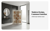 Foldable Design Multi-Panel Folding Screen Modern design 4-Panel Room separater Decorative Household Furnishing Privacy Protection for Homeowners, away fromice Workers, Students, Entryway, Bedroom, Studio Apartment