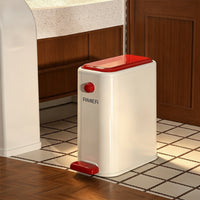 Slim Trash Can with Foot Pedal Rectangular Step Trash Can Small Pedal Bin Easy to Clean for Bathroom