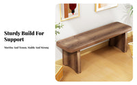 Solid Wood Construction Backless Wooden Bench Multi-Functional Indoor Furniture Multifunctional Accent Seating Versatile Design for Homeowners, Interior Decorators, Renters, Entryway, Living Room, Hallway, Bedroom