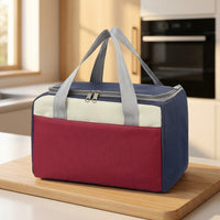 Lunch Box and Insulated Lunch Bags for Women, Oxford Cloth Cool Bag for Food Storage, Handheld Picnic Bag for Camping BBQ, Foldable 8L Capacity