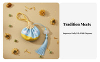 Brocade Textile Chinese Sachet Bag With Tassels Ancient Design Hanging Sachet Retro Design for Women, Family, Home Decor, Car Interior
