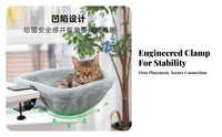 Space-Saving Desk-Hammock Hammock | Soft soft Padded Rim, Machine Washable material, Cat Hammock with Clamp, for Home Office