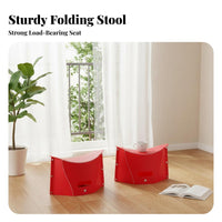 Foldable Design Retractable Folding Stool Space-Saving foldable Step Stool Thickened long-finaling Portable Seating Lightweight for Children, Campers, outsidedoor, Camping, Bathroom, Entryway