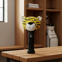 Stuffed Golf Headcover Scratch Protection Dog Shaped Golf Club Cover Thickened Lining Fuzzy Material Dog Headcover