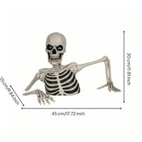 Groundbreaker Skeleton Half-Buried Halloween Skeleton Articulated-Looking with Chest Cavity for Homeowners, Yard