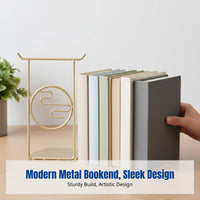 Metal Bookend, Chinese Style Creative Book Stand, Desktop Organizer, Decorative Book Holder for Office and Home