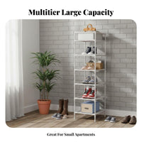 Space-Saving Vertical Shoe Rack Multi-Layer Design Storage Rack Easy Assembly Organizing Shelf Lightweight for Apartment Dwellers, Homeowners, Dorm Room, Entryway, Corner, Bedroom