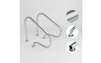 Stainless Steel Pool Handrail with Base Plates Long-Lasting Pool Railing with Base Plate Rust-Proof Handrails Compact