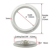 Deck Plate Cover with Pull Handle Pre-Drilled Marine  Deck Plate with Hinge Low-Profile Circular Access Cover for Boats, Yachts