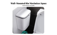 Wall-Mounted Garbage Can Large Capacity Wall Mounted Garbage Can Space-Saving Lavatory Paper Basket for Families, Students, Bedroom, Office, Dorm Room