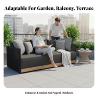 4 Pieces Nordic Design 4-Piece Woven Seating Group Weather-withstandant outdoor seating ensemble sturdy Outdoor Furnishing Water for Homeowners, Families, Adults, Balcony, Courtyard, Garden, Backyard