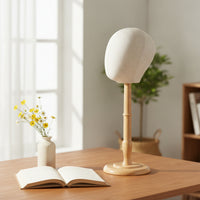 50 Cm Mannequin Head with Wooden Stand Sturdy Child Mannequin Head Lightweight Display Form Versatile for Boutique