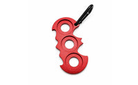 Carabiner Clip Wing-Shaped-Shaped Cue Holder Textured 3-Hole Cue Holder Red