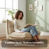 Luxuriously Soft and Comfortable Feline Ear Floor Chair Padded Cushion Indoor Furniture Hugging Sensation Chaise Lounge No Assembly Required for Young Adults, Homebodies, Bedroom, Small Apartment, Living Room, Reading Nook