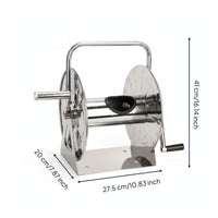 Stainless Metal Hose Reel Hose Reel Cart Freestanding for Watering Plants