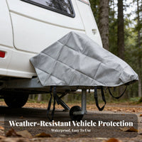 Travel Trailer Front Towing Cover Waterproof Trailer Hitch Cover Dustproof Towing Hitch Protector for Outdoor, Storage