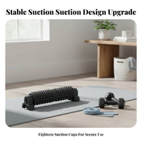 Full Body Use Suction Cup Massage Roller Solid Core Spiky Foam Roller with Stand High Load Capacity Fitness Equipment for Athletes, Home Gym
