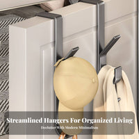 Vertical Door Hook Hanger Drill over the Door Hook Rack No Installation Required Home Storage Solution for Renters, Dorm Room, Entryway, Washroom