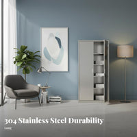 Rust-Proof Stainless Steel Storage Cabinet Easy to Clean 304 Stainless Steel File Cabinet Heavy Duty Tall Storage Locker Industrial Grade for Clinics, Businesses, Medical Facility, Hospital, Laboratory, Garage