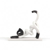 Cat Figurine Sculptural Cat Sculpture with Base Geometric for Entryway, Bedroom