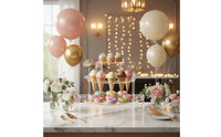 Easy to Assemble 3 Tier Ice Cream Cone Holder Sturdy & Stable Semi Circle Cone Rack Reusable Acrylic Dessert Display Stand Polished Edges for Buffet, Wedding
