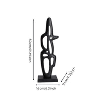 Abstract Sculpture with Base Minimalist Geometric Sculpture Contemporary Tabletop Ornament for Art Lovers, Homeowners, Bookshelf
