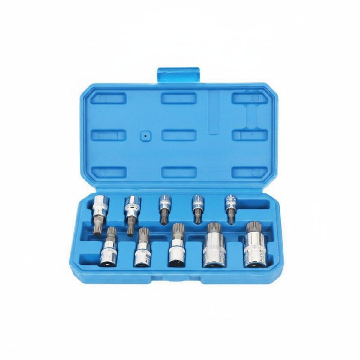 10 Pieces Auto Repair 12-Point Socket Bits Long-Lasting Star Socket Bit Set Wear-Resistant 12-Point Screw Sockets High Rotational Force for Garage