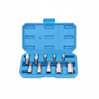 10 Pieces Auto Repair 12-Point Socket Bits Long-Lasting Star Socket Bit Set Wear-Resistant 12-Point Screw Sockets High Rotational Force for Garage