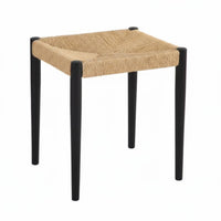Stackable Woven Top Stool Backless Design Dining Seat Long-Lasting Frame Household Furniture Bohemian Design for Families, Homeowners, Interior Decorators, Kitchen, Living Room, Bedroom