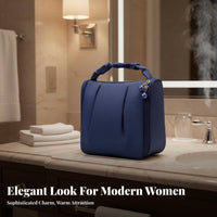 Fluffy Makeup Bag Portable Travel Makeup Case Lightweight for Bathroom, Women