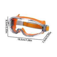 Dust Proof Fully Enclosed Safety Goggles Windproof Anti-Fog Work Goggles Shock Resistant for Industrial Workers, Construction, Woodworking