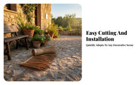 Weather-Resistant Artificial Straw Roof Realistic Look Plastic Straw Roof Tile Long-Lasting for DIY Enthusiasts, Resort, Theme Park, Garden