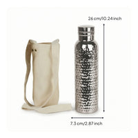 Hammered Insulated Bottle BPAwithout Chemical-Free Stainless Steel Bottle with Brush Vacuum Insulated Bottle Leak-Proof