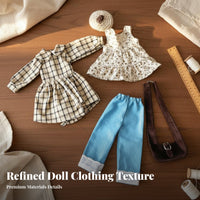 30cm Doll Outfit Set BJD Doll Clothing Fashionable BJD Clothes Set for Kids, Imaginative Play