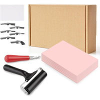 Linocut Starter Kit Complete Carving Kit with Rubber Blocks Interchangeable Linocut Tools Set for Hobby Artists, Craft Projects
