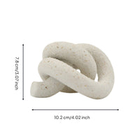 Sculpture with Knot Form Speckled Knot Ornament Minimalist for Shelf Styling