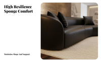 Curved Couch Light Luxury design Curved Settee Retro-Inspired Sofa for Apartment Dwellers, Interior Designers, Reception Area, Boutique, Living Room