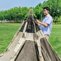 Protection Hexagonal Tent Sun-Shading Foldable Tent Portable Outdoor Shelter Spacious for Backyard
