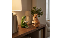 2 Pieces Two-Piece Frog and Rabbit Reading Figurines Ajar Book Frog Figurine Sitting Rabbit Figurine Indoor Outdoor for Living Room Shelf, Table, Balcony
