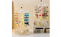 360 Degree Rotation Rotating Hair Clip Organizer Space Saving Rotating Hair Accessory Stand Decorative Acrylic Clip Display Stand Long-Lasting for Children, Vanity