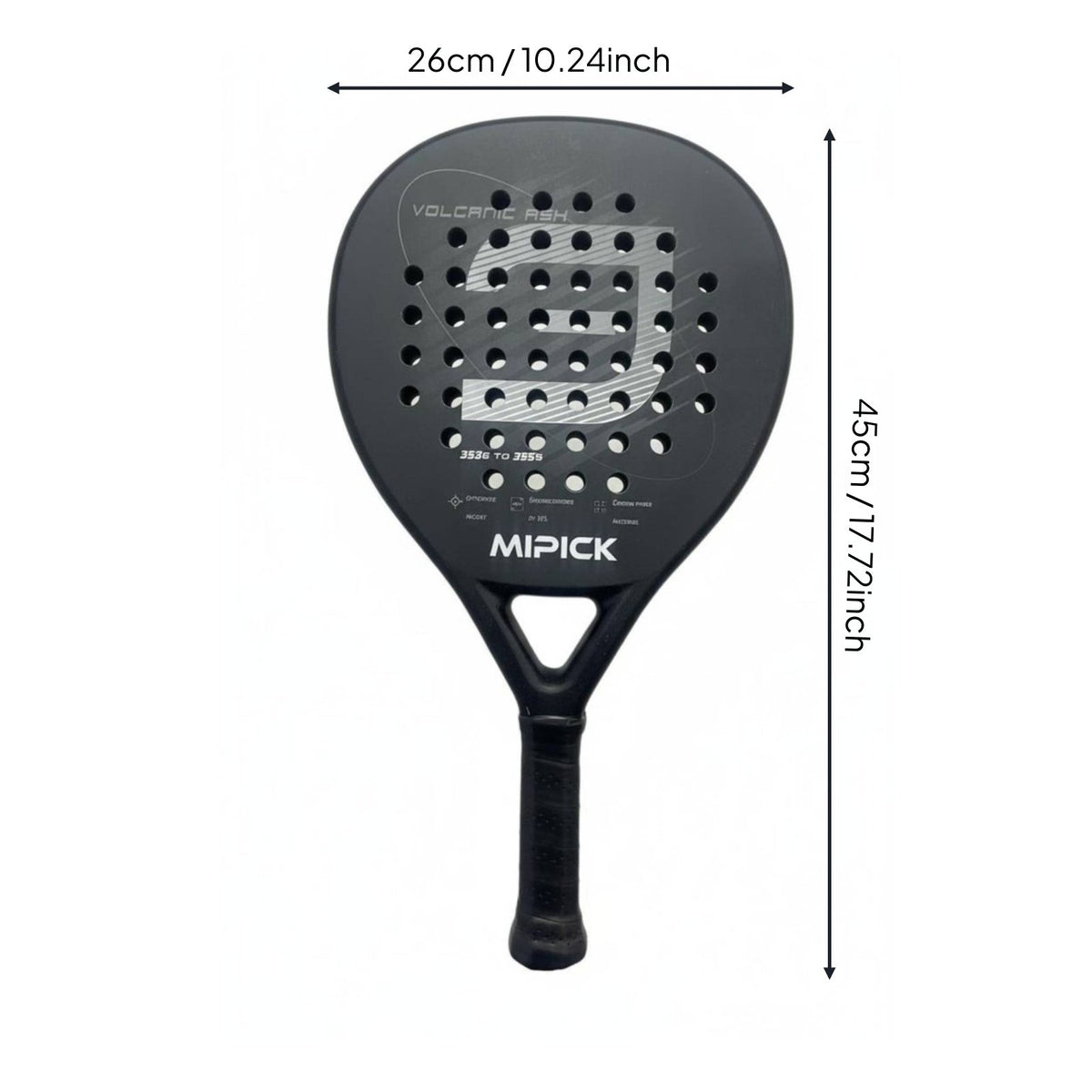 Carbon Fiber Beach Tennis Racket Paddle EVA Core Sport Racket Shock Absorbing Athletic Gear for Beginners