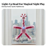 Stretchable Limbs Light-up Telescopic Giraffe Toy Transformable Shapes Stretchy Giraffe Toy Educational for Children, Children 3+
