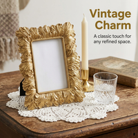 Picture Frame for Living Room, Resin Material Photo Frame, Vintage Aesthetic Picture Frame, Photo Frame for Bedroom Display
