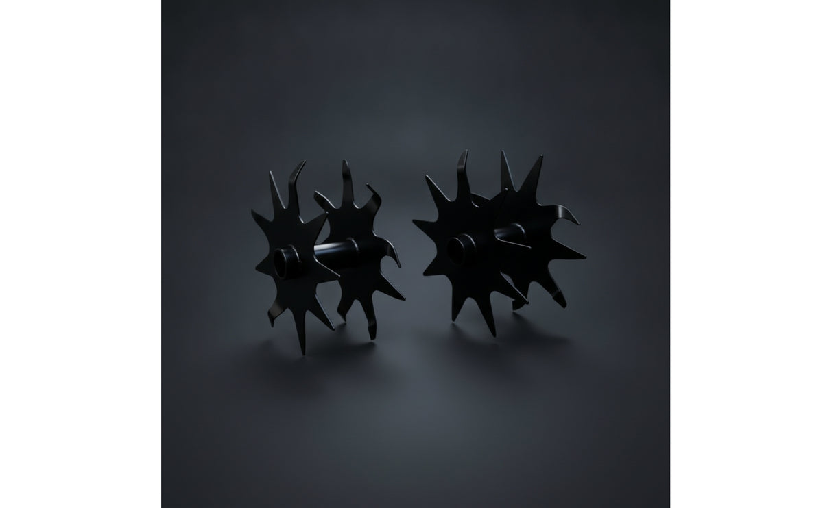 Soil Loosening Wheels Thickened Tilling Attachment Wheels Multi-Pronged Soil Loosener for Gardeners, Small Farms, Flower Beds